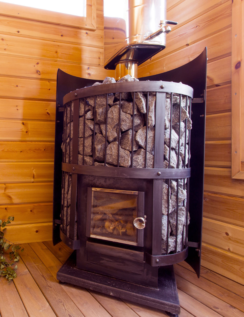 wood burning sauna